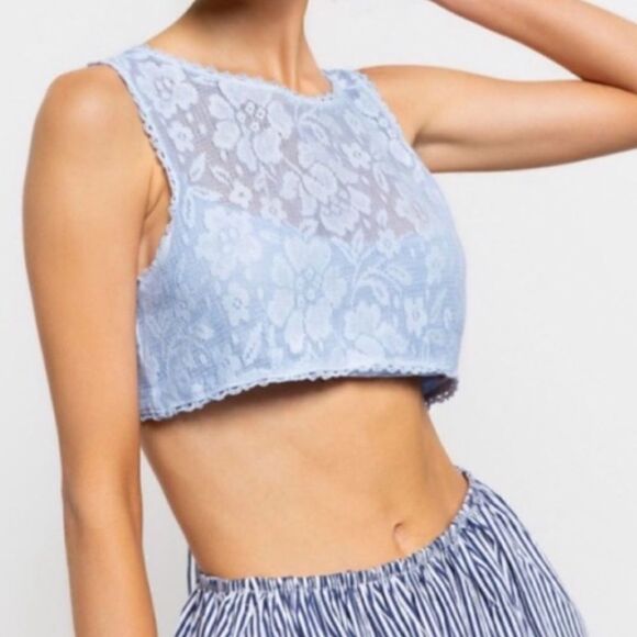 POL Drawstring Lace Crop Top - Picture 7 of 15